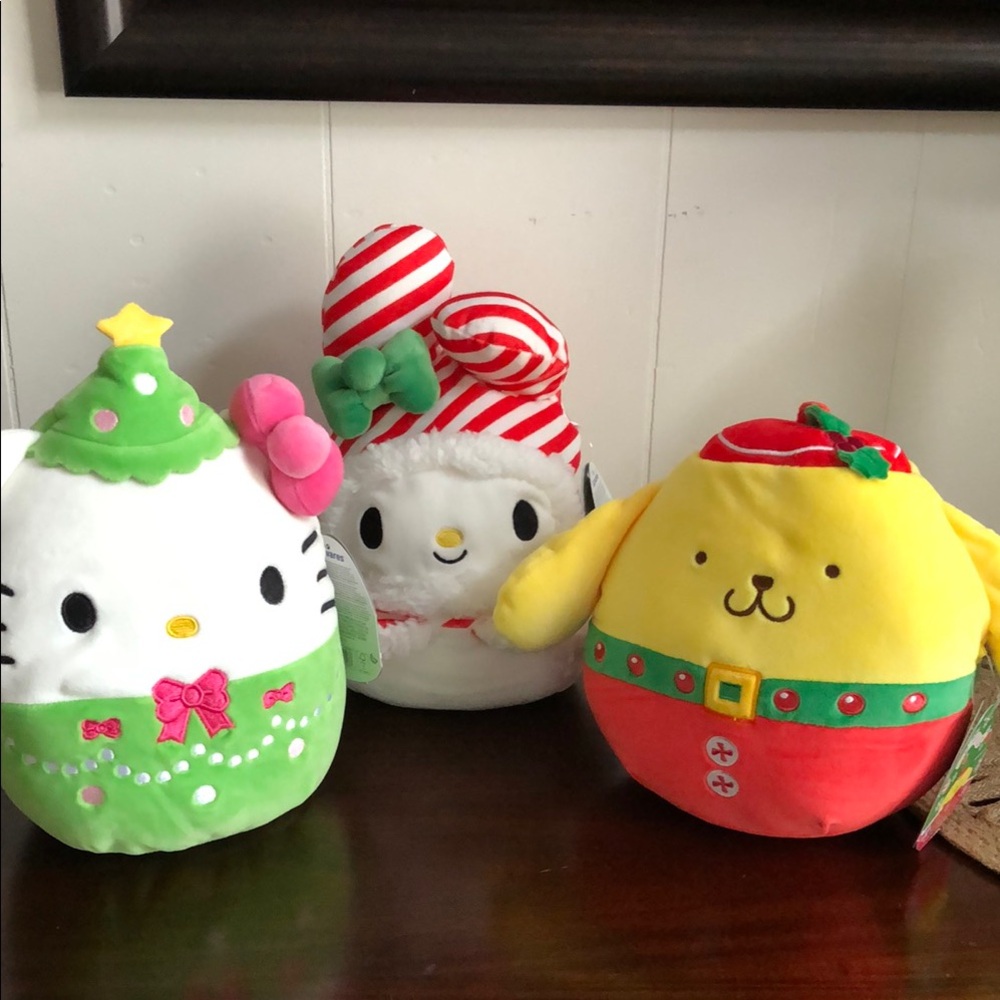 Squishmallows Sanrio Holiday Hello Kitty & Friends Pompompurin, & My Melody NWT